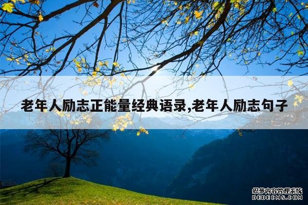 <b>老年人励志正能量经典语录,老年人励志句子</b>