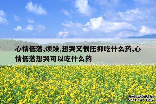 <b>心情低落,烦躁,想哭又很压抑吃什么药,心情低落想哭可以吃什么药</b>